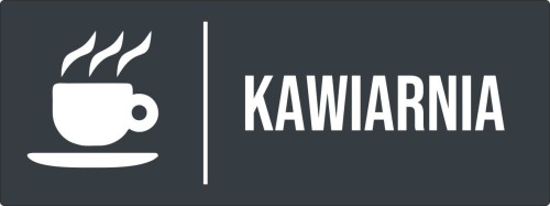 Przejdź do produktu TABLICZKA Na Drzwi Kawiarnia Piktogram na drzwi Aluminium Antracyt