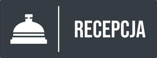 Przejdź do produktu TABLICZKA Na Drzwi RECEPCJA Aluminium Piktogram Oznaczenie na drzwi Antracyt