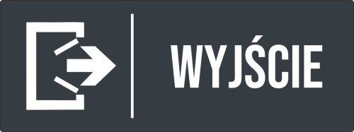 Przejdź do produktu TABLICZKA WYJŚCIE Aluminium Piktogram - Oznaczenie na drzwi Antracyt