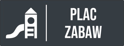 Przejdź do produktu TABLICZKA  Na Drzwi PLAC ZABAW Aluminium Piktogram Znak na drzwi Antracyt