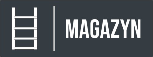 Przejdź do produktu TABLICZKA Na Drzwi MAGAZYN Aluminium Znak na drzwi Antracyt Piktogram