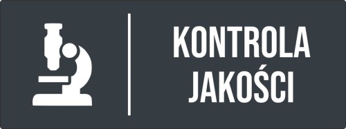 Przejdź do produktu TABLICZKA Na Drzwi Kontrola Jakości Aluminium na drzwi Oznaczenie Antracyt Piktogram