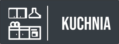 Przejdź do produktu TABLICZKA Na Drzwi KUCHNIA 2 Aluminium ZNAK na drzwi Oznaczenie Antracyt Piktogram