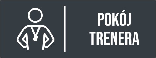 Przejdź do produktu TABLICZKA Na Drzwi Pokój Trenera na drzwi Oznaczenie Antracyt Piktogram