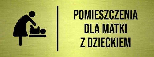 Przejdź do produktu TABLICZKA Na Drzwi Pomieszczenie dla Matki z dzieckiem Znak na drzwi Oznaczenie Złota